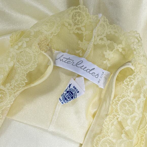 Vintage Interludes Lace Bodysuit Size Small Yellow - Picture 3 of 10